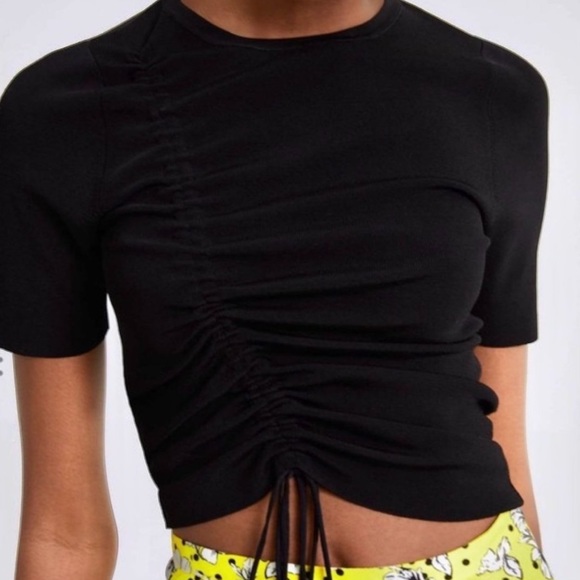 Zara Cinched Drawstring Top - Picture 1 of 10